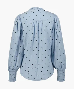 Blouses^Co'couture Co'Couture Blouse Dora Dot Blauw