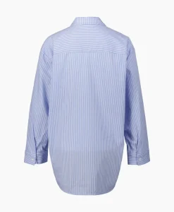 Blouses^Co'couture Co'Couture Blouse Double Cuff Stripe Licht Blauw
