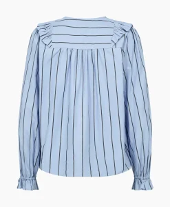 Blouses^Co'couture Co'Couture Blouse Ivana Smock Frill Blauw