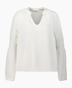 Blouses^Co'couture Co'Couture Blouse Sueda Smock Sleeve Wit