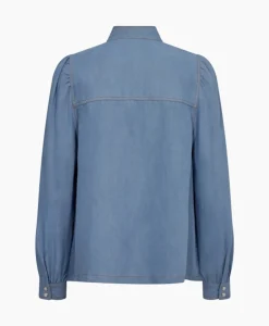 Blouses^Co'couture Co'Couture Blouse Titus Denim Blow Blauw
