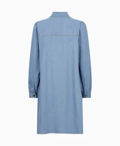 Jurken^Co'couture Co'Couture Mini Jurk Titus Denim Bow Blauw