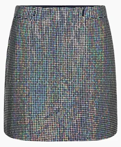 Rokken^Co'couture Co'Couture Minirok Sequincc Denim Mini Donker Blauw