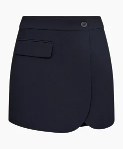 Rokken^Co'couture Co'Couture Minirok Vola Wrap Skort Donker Blauw