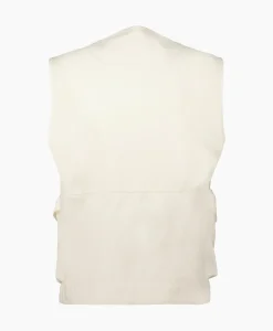 Jassen^Cp Company Bodywarmer Heavy Jersey Mixed Zipped Wit