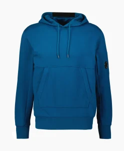 Truien^Cp Company Hoodie Diagonal Raised Fleece Blauw