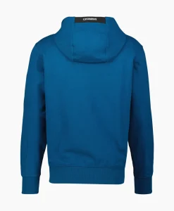 Truien^Cp Company Hoodie Diagonal Raised Fleece Blauw