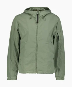 Jassen^Cp Company Jack Flatt Nylon Reversible Hooded Groen