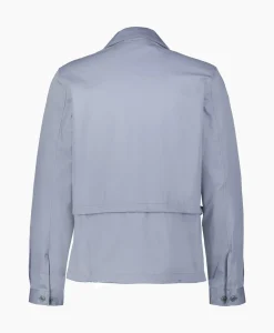 Overhemden^Cp Company Overhemd Metropolis Garbadine Pocket Shirt Blauw