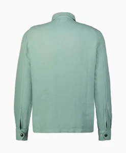 Jassen^Cp Company Overshirt Broken Linen Cotton Groen