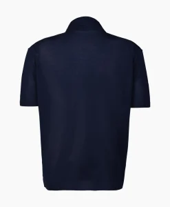Polo's^Cp Company Polo Filo Di Scozia Knitted Donker Blauw