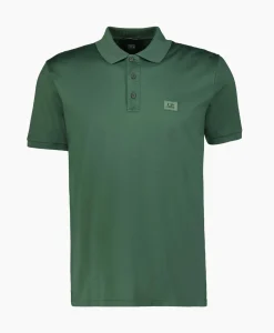 Polo's^Cp Company Polo Mercerized Jersey Groen