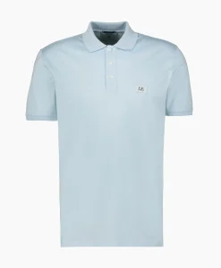 Polo's^Cp Company Polo Mercerized Jersey Licht Blauw