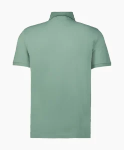 Polo's^Cp Company Polo Stretch Piquet Striped Collar Licht Groen