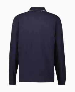 Polo's^Cp Company Polo Stretch Piquet Regular Long Sleeve Donker Blauw