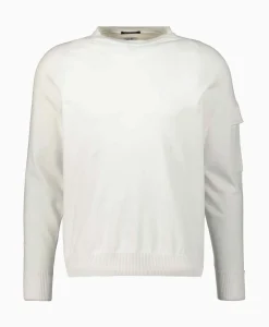 Truien^Cp Company Pullover Metropolis Cotton Stretch Wit