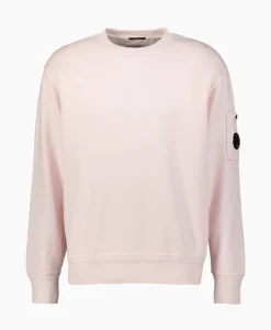 Truien^Cp Company Sweater Cotton Diagonal Fleece Lens Rose