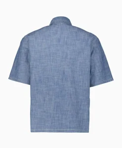 T-Shirts^Cp Company T-Shirt Chambray Short Sleeved Logo Blauw