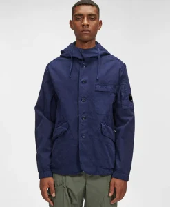 Jassen^Cp Company Vest B Hooded Jacket Donker Blauw