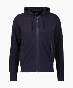 Vesten^Cp Company Vest Diagonal Raised Fleece Zipped Donker Blauw