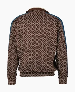 Vesten^Drole De Monsieur Jack La Veste Survet' Velours Monogramme Bruin