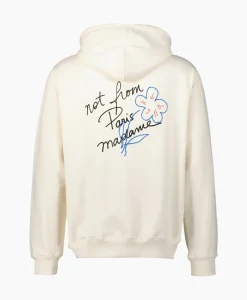 Truien^Drole De Monsieur Le Hoodie Slogan Esquisse Ecru