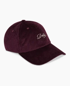 Petten^Drole De Monsieur Pet La Casquette Corduroy Donker Rood