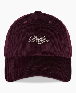 Petten^Drole De Monsieur Pet La Casquette Corduroy Donker Rood
