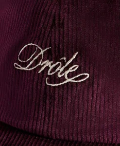 Petten^Drole De Monsieur Pet La Casquette Corduroy Donker Rood