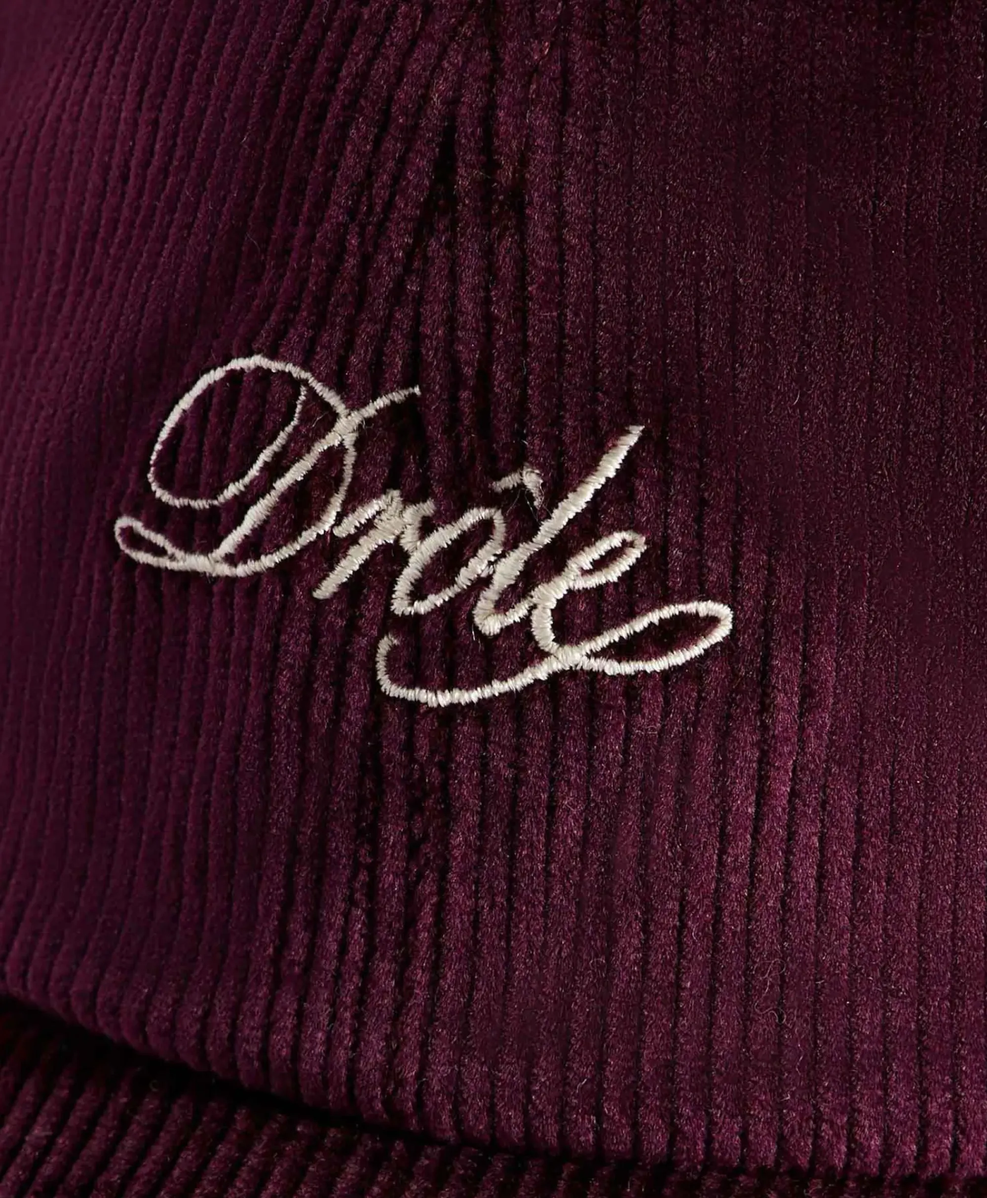 Petten^Drole De Monsieur Pet La Casquette Corduroy Donker Rood