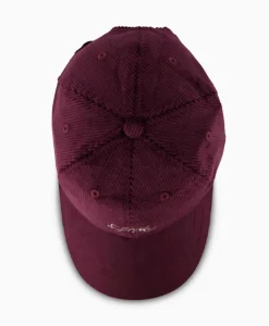 Petten^Drole De Monsieur Pet La Casquette Corduroy Donker Rood