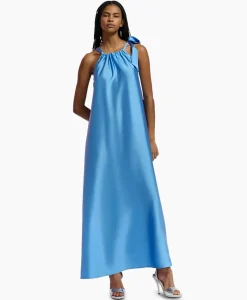 Bruiloftskleding^Essentiel Antwerp Maxi Jurk Famson Blauw