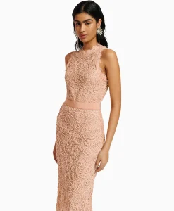Bruiloftskleding^Essentiel Antwerp Midi Jurk Emery Pink