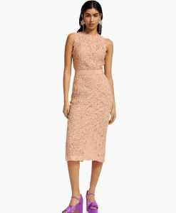 Bruiloftskleding^Essentiel Antwerp Midi Jurk Emery Pink
