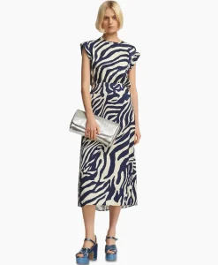 Bruiloftskleding^Essentiel Antwerp Midi Jurk Fayola Blauw