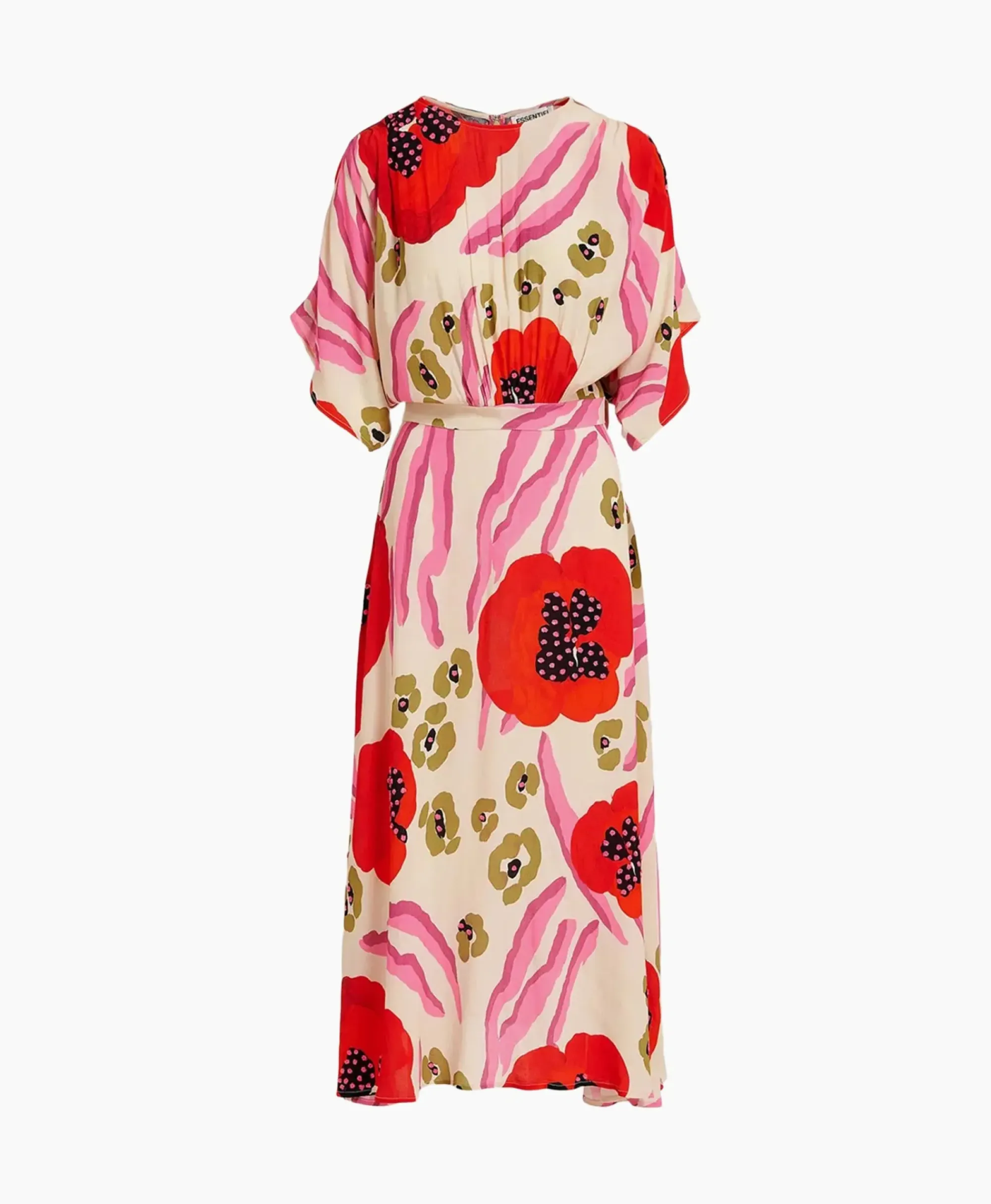 Bruiloftskleding^Essentiel Antwerp Midi Jurk Frikart Off White