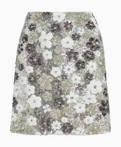 Rokken^Essentiel Antwerp Rok Fishbone Zilver