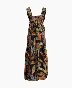 Bruiloftskleding^Farm Rio Maxi Jurk Cool Foliage Black Sleeveless Zwart