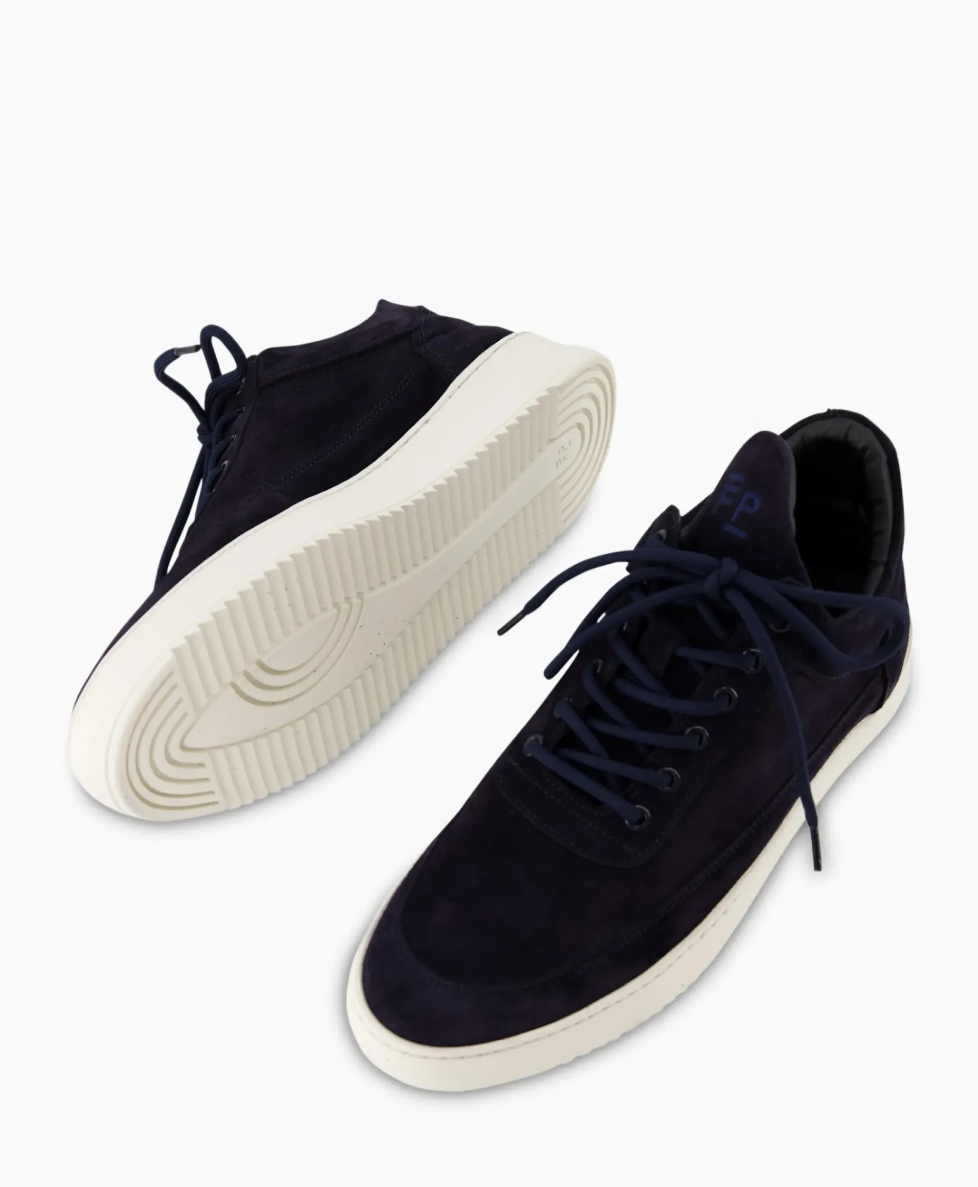 Sneakers^Filling Pieces Sneaker Low Top Suede Navy Donker Blauw