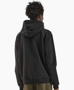 Truien^Flâneur Flaneur Hoodie Botanical Zwart