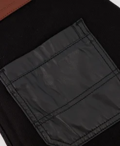 Broeken^Flâneur Flaneur Jeans Carpenter Straight With Leather Patches Zwart