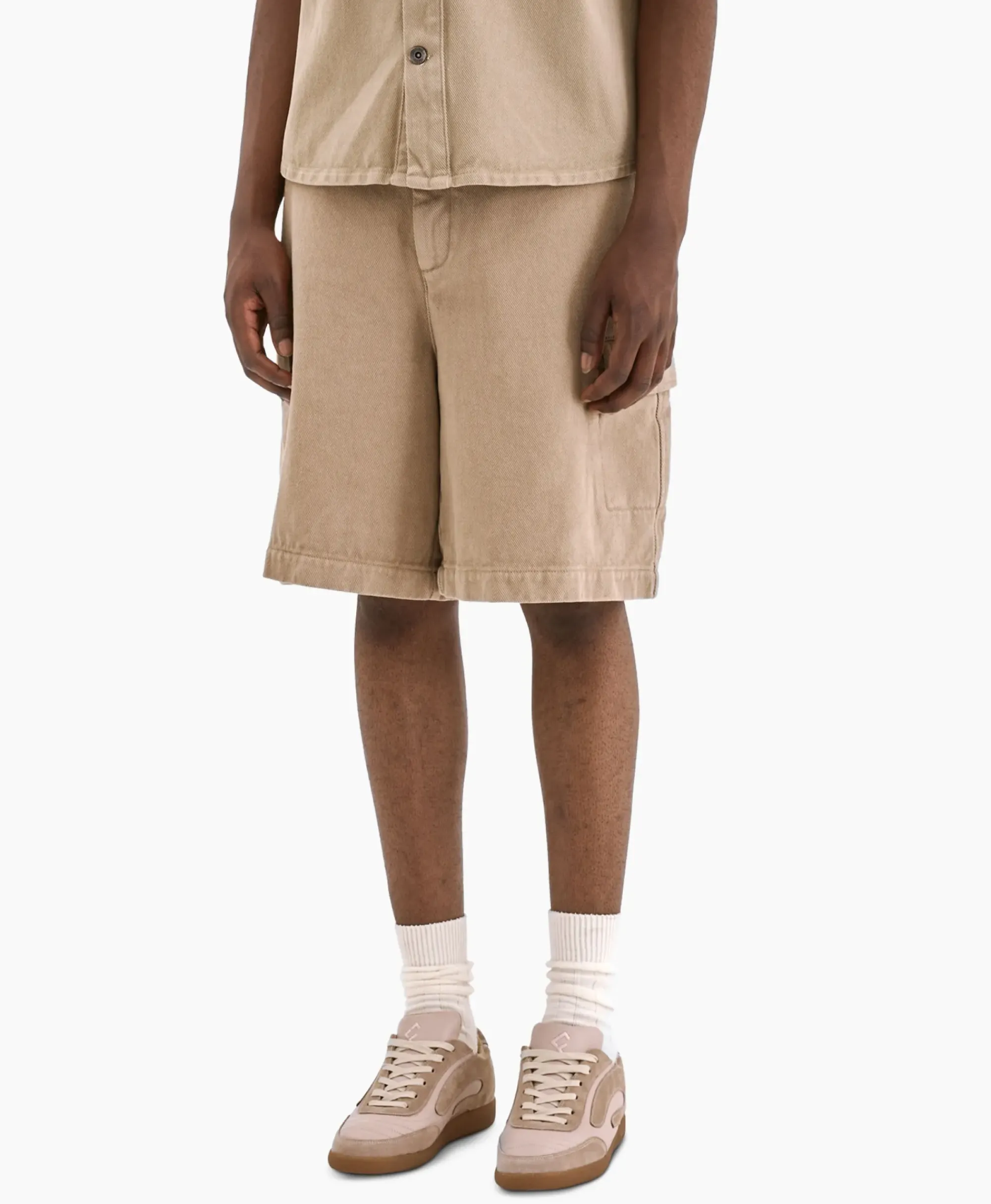 Broeken^Flâneur Flaneur Korte Broek Cargo Beige