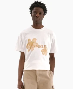 T-Shirts^Flâneur Flaneur T-Shirt Korte Mouw Floral Watercolor Wit
