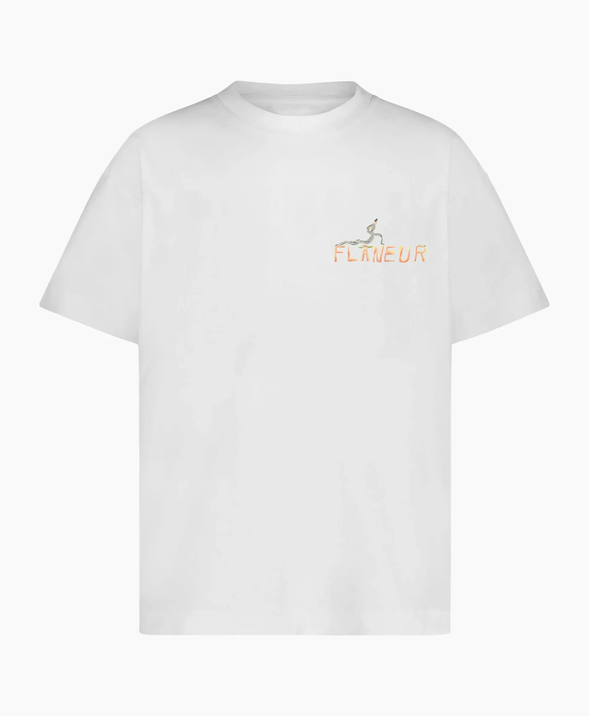 T-Shirts^Flâneur Flaneur T-Shirt Korte Mouw Passage Of Time Wit