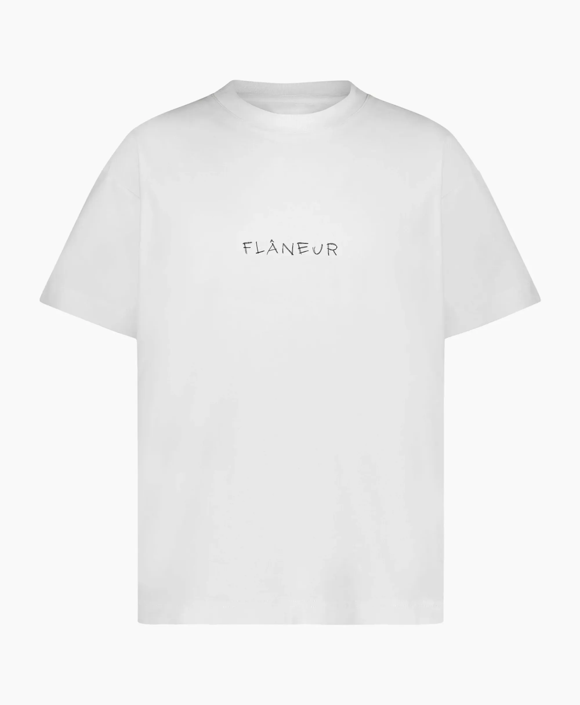 T-Shirts^Flâneur Flaneur T-Shirt Korte Mouw Scribble Wit