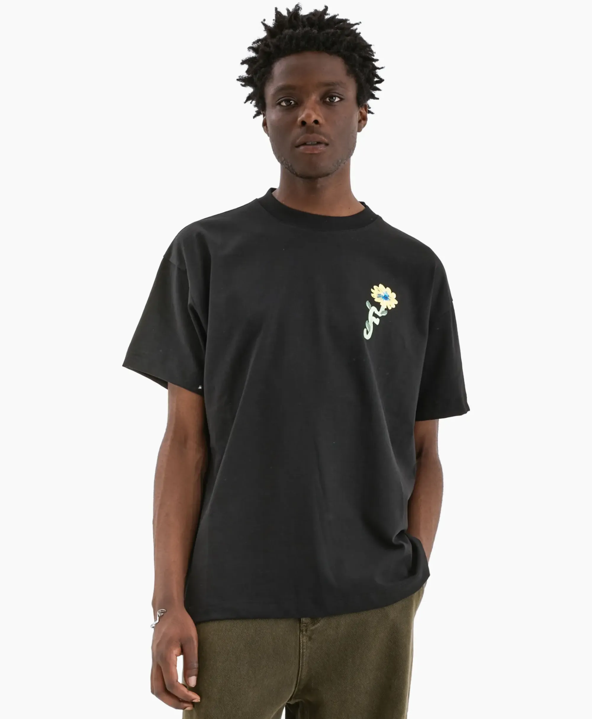 T-Shirts^Flâneur Flaneur T-Shirt Korte Mouw Tortuous Zwart