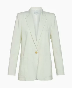 Blazers^Forte_forte Blazer Tweed Viscose Silk Jacket Off White