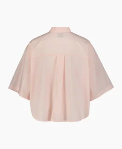 Blouses^Forte_forte Blouse Bci Cotton Popeline Half Sleeves Rose