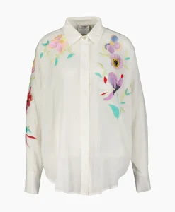Blouses^Forte_forte Blouse Heaven Embroidery Cotton Voile Wit