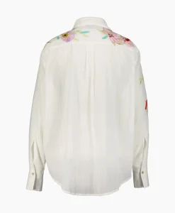 Blouses^Forte_forte Blouse Heaven Embroidery Cotton Voile Wit